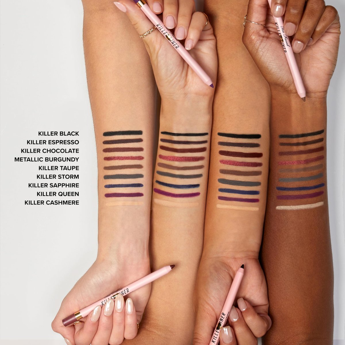 Too Faced Killer Liner 36-Hour Gel Eyeliner Pencil - Long Lasting, Waterproof, Non-Flaking - Taupe - görsel 13