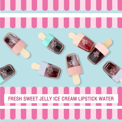 Wenrny Ice Cream Lip Gloss 5-Color Set - Long Lasting Waterproof Non-Stick Lip Glosses Kit for Women & Girls, Lip Care Set, Water Gel Tint