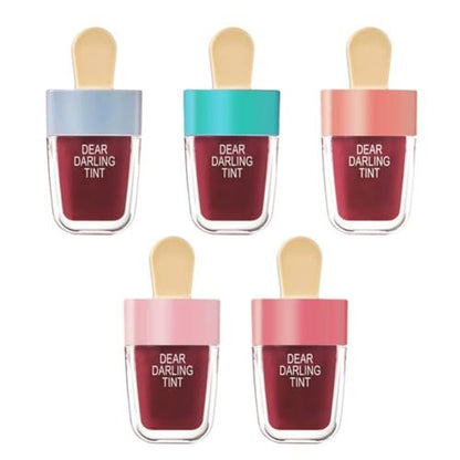 Wenrny Ice Cream Lip Gloss 5-Color Set - Long Lasting Waterproof Non-Stick Lip Glosses Kit for Women & Girls, Lip Care Set, Water Gel Tint