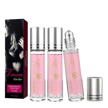 Lunex Phero Perfume for Women - 3 Pack Pheromone Roll-On Oil, Long-Lasting Eau de Parfum