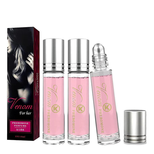 Lunex Phero Perfume for Women - 3 Pack Pheromone Roll-On Oil, Long-Lasting Eau de Parfum