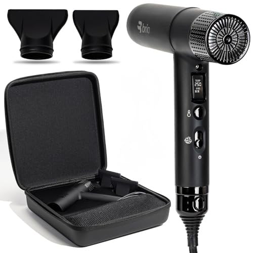 Brio Compact Hair Dryer with Digital Brushless Motor | Lightweight Travel Blow Dryer (Black) - görsel 2