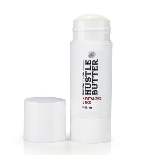 Hustle Butter Tattoo Aftercare Portable Balm Stick - Mess-Free Tattoo Moisturizer, Vegan & Cruelty-Free, 1.6 oz
