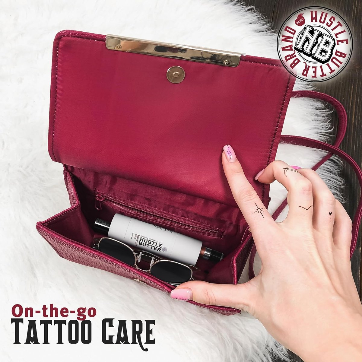 Hustle Butter Tattoo Aftercare Portable Balm Stick - Mess-Free Tattoo Moisturizer, Vegan & Cruelty-Free, 1.6 oz - görsel 3