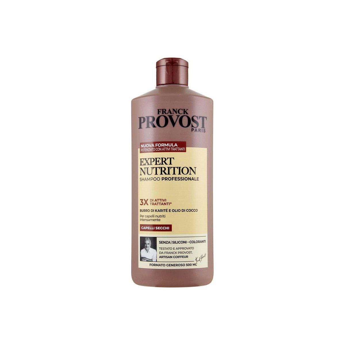 Franck Provost Paris Shampoo Expert Nutrition with Shea Butter and Coconut Oil for Dry Hair - 500 ml (16.9 Fl Oz) - Made in Italy - görsel 1