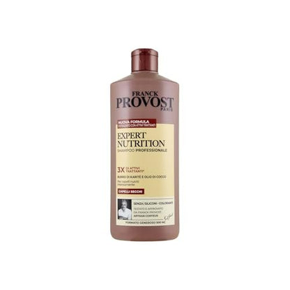 Franck Provost Paris Shampoo Expert Nutrition with Shea Butter and Coconut Oil for Dry Hair - 500 ml (16.9 Fl Oz) - Made in Italy