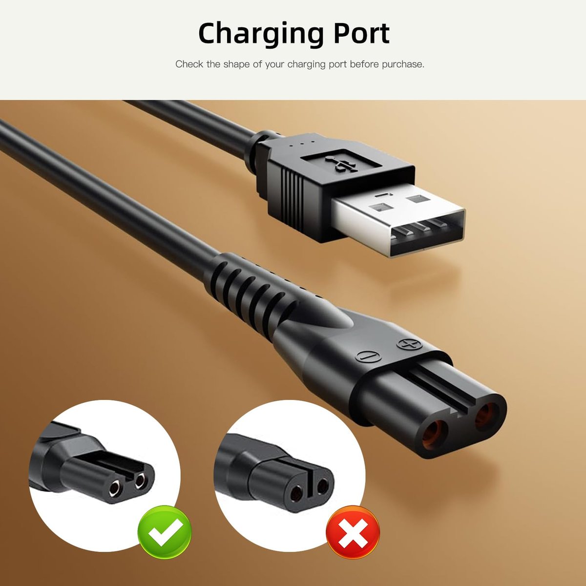 QCCAC 5V USB Charger Replacement for Manscaped Lawn Mower 3.0 & Trimmer 2.0, Power Adapter for Manscaped Shaver, Charging Cable Cord Avelisse