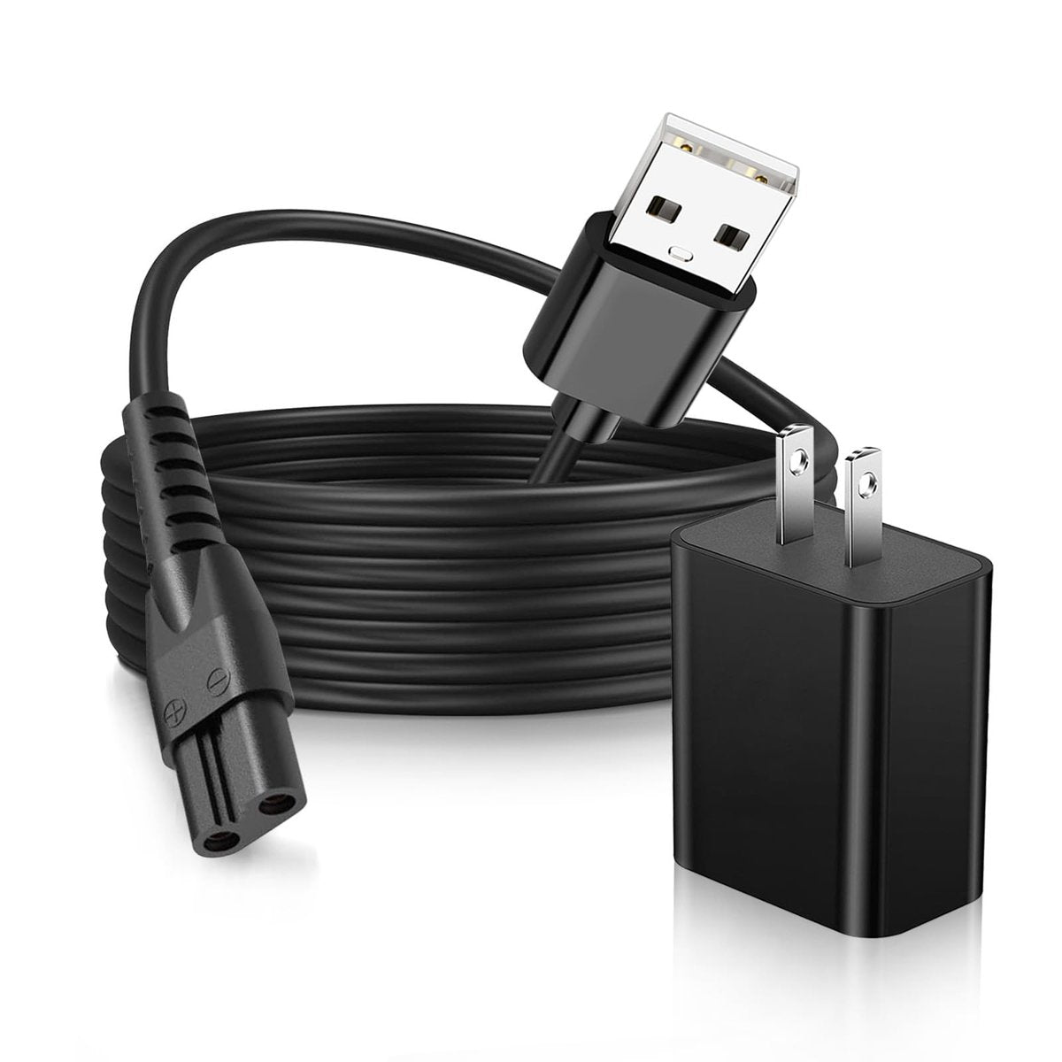 QCCAC 5V USB Charger Replacement for Manscaped Lawn Mower 3.0 & Trimmer 2.0, Power Adapter for Manscaped Shaver, Charging Cable Cord Avelisse