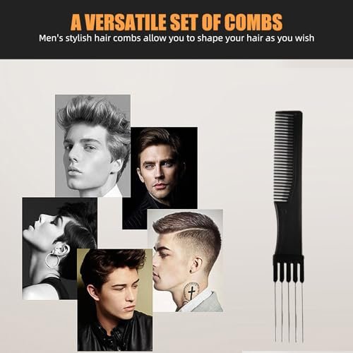 Professional Hair Comb Set 6-Piece – Barber & Salon Hair Cutting and Styling Combs Kit – Fine & Wide Tooth, Rat Tail & Sectioning Hairdressing Combs for All Hair Types - görsel 14