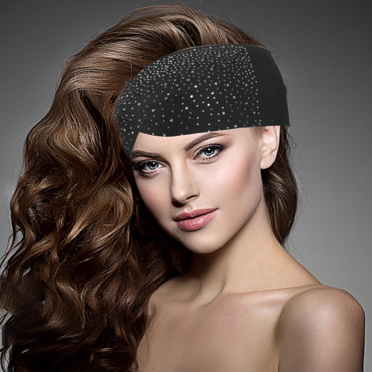 Sliverdew Sparkly Head Wraps for Black Women – 3 Pack Crystal Wide Headbands, Bling Fancy Head Scarf Turban, Stretchy Hair Bands African Elastic Hair Accessories - görsel 9