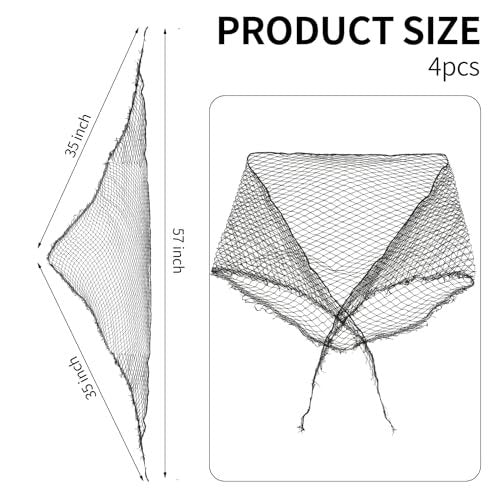 Sliverdew 4-Piece Silk Hair Net for Rollers - Triangular Mesh Women's Hair Net for Salon Styling, Sleep Styling, and Hair Protection (Black, Approx. 35.5 x 35.5 x 57 Inches) - görsel 4