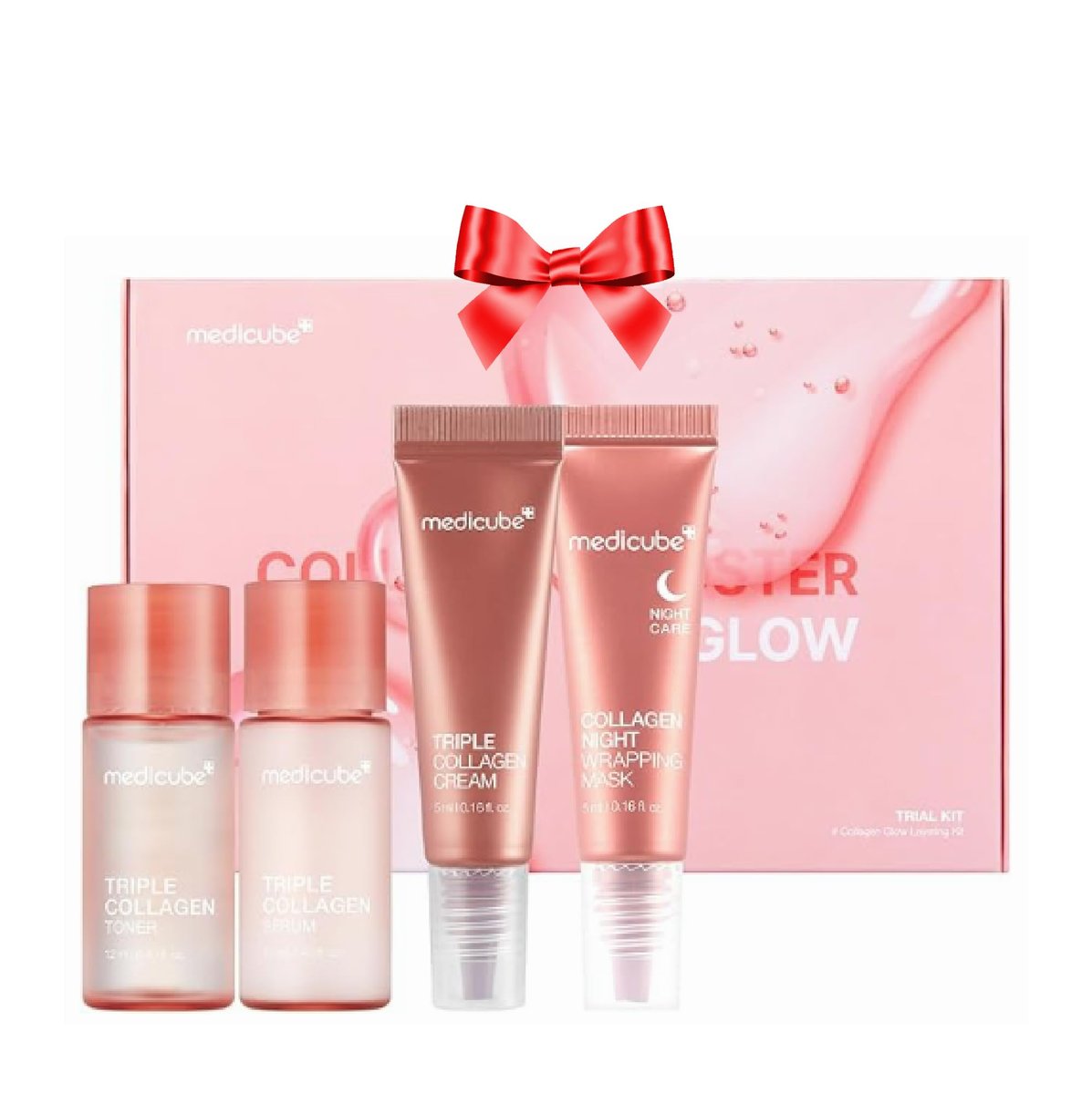 medicube Glass Skin Collagen Trial Kit – 4-Step Korean Skincare Set for Glowy Skin, Travel Size Avelisse