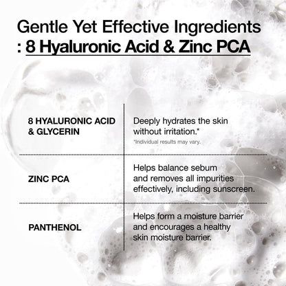 ANUA Hydrating Gentle Foaming Cleanser – Daily Face Wash for Double Cleansing, Hyaluronic Acid, Zinc, Panthenol, for Dry & Sensitive Skin, Sebum Balance Facial Cleanser, Korean Skincare, 5.07 fl. oz Avelisse