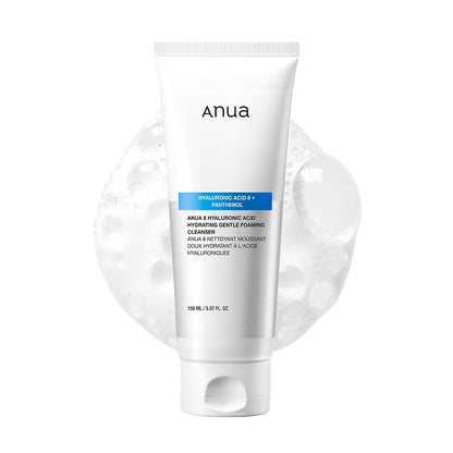 ANUA Hydrating Gentle Foaming Cleanser – Daily Face Wash for Double Cleansing, Hyaluronic Acid, Zinc, Panthenol, for Dry & Sensitive Skin, Sebum Balance Facial Cleanser, Korean Skincare, 5.07 fl. oz Avelisse