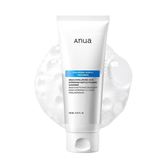 ANUA Hydrating Gentle Foaming Cleanser – Daily Face Wash for Double Cleansing, Hyaluronic Acid, Zinc, Panthenol, for Dry & Sensitive Skin, Sebum Balance Facial Cleanser, Korean Skincare, 5.07 fl. oz Avelisse