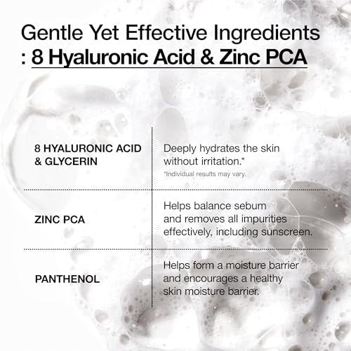 ANUA Hydrating Gentle Foaming Cleanser – Daily Face Wash for Double Cleansing, Hyaluronic Acid, Zinc, Panthenol, for Dry & Sensitive Skin, Sebum Balance Facial Cleanser, Korean Skincare, 5.07 fl. oz Avelisse