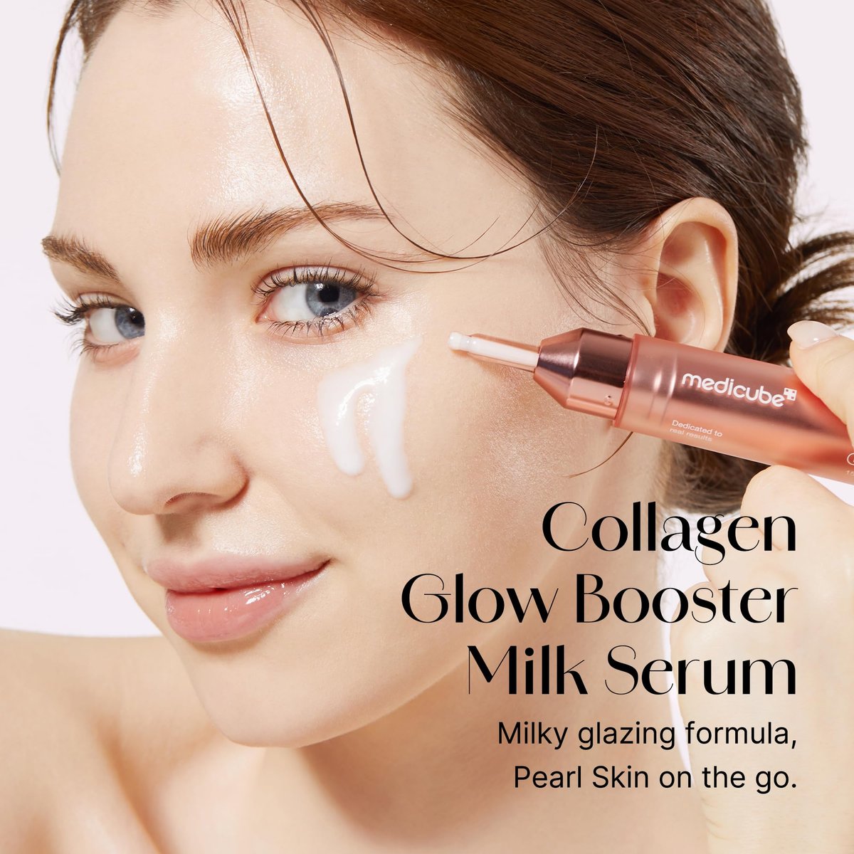 Medicube Collagen Glow Booster Milk Serum - Twist & Click - Radiance & Hydration with Niacinamide, Milk Protein Extract, Hydrolyzed Collagen - Illuminates & Firms Skin - Korean Skin Care, 0.50 oz Avelisse