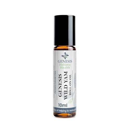 Genesis Wild Yam Root Roll On Oil for Women 10ml - Organic Wild Yam Oil with Chaste Tree & Red Clover, Vegan-Friendly & Unscented Botanical Roll-On, Fast-Absorbing, Made in USA Avelisse