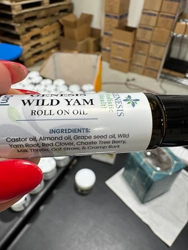 Genesis Wild Yam Root Roll On Oil for Women 10ml - Organic Wild Yam Oil with Chaste Tree & Red Clover, Vegan-Friendly & Unscented Botanical Roll-On, Fast-Absorbing, Made in USA Avelisse