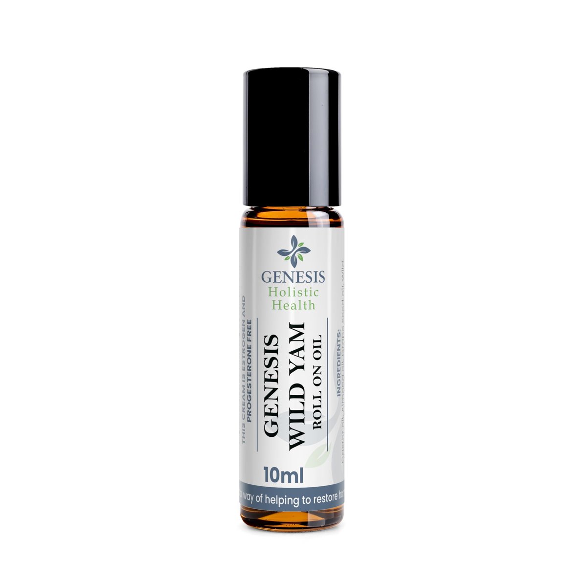Genesis Wild Yam Root Roll On Oil for Women 10ml - Organic Wild Yam Oil with Chaste Tree & Red Clover, Vegan-Friendly & Unscented Botanical Roll-On, Fast-Absorbing, Made in USA Avelisse