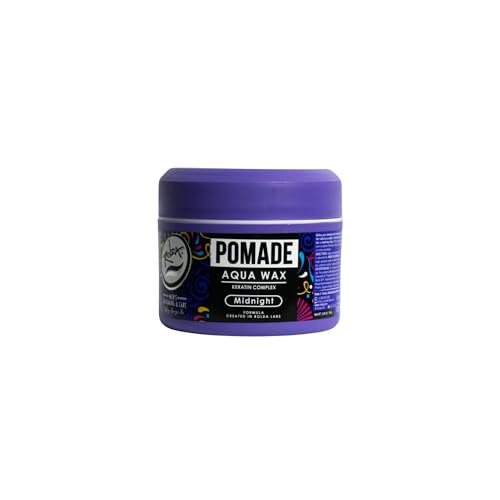 Rolda Midnight Hair Pomade for Men – Water-Based, Flake-Free Medium Hold & Shine with Keratin Complex (5.29 oz) Avelisse