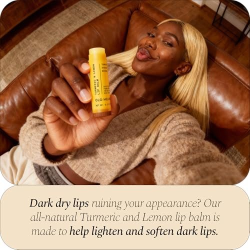 Glo Melanin All Natural Lemon and Turmeric Lip Balm – Illuminate Your Smile, Brighten & Nourish Dark Lips Effortlessly - görsel 12