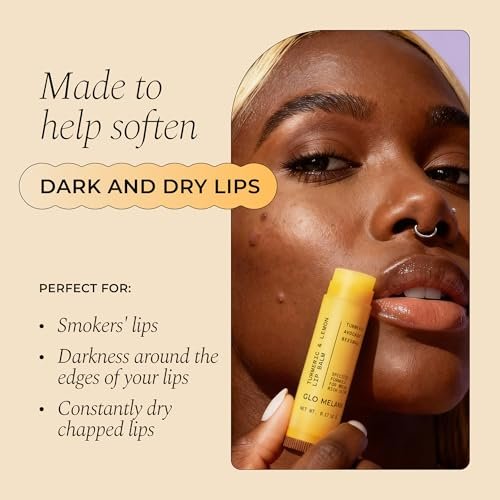 Glo Melanin All Natural Lemon and Turmeric Lip Balm – Illuminate Your Smile, Brighten & Nourish Dark Lips Effortlessly - görsel 4