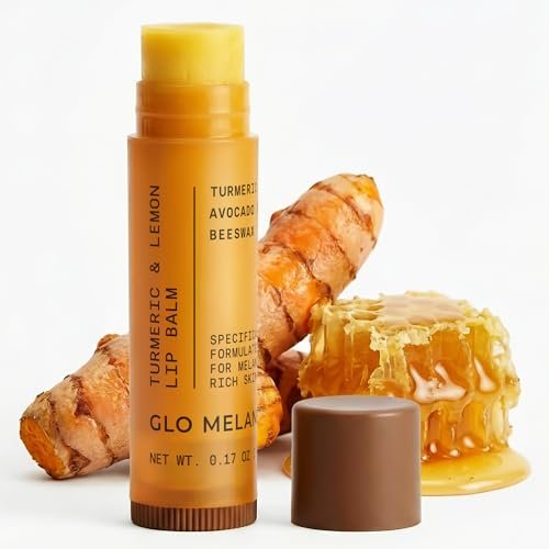 Glo Melanin All Natural Lemon and Turmeric Lip Balm – Illuminate Your Smile, Brighten & Nourish Dark Lips Effortlessly - görsel 2