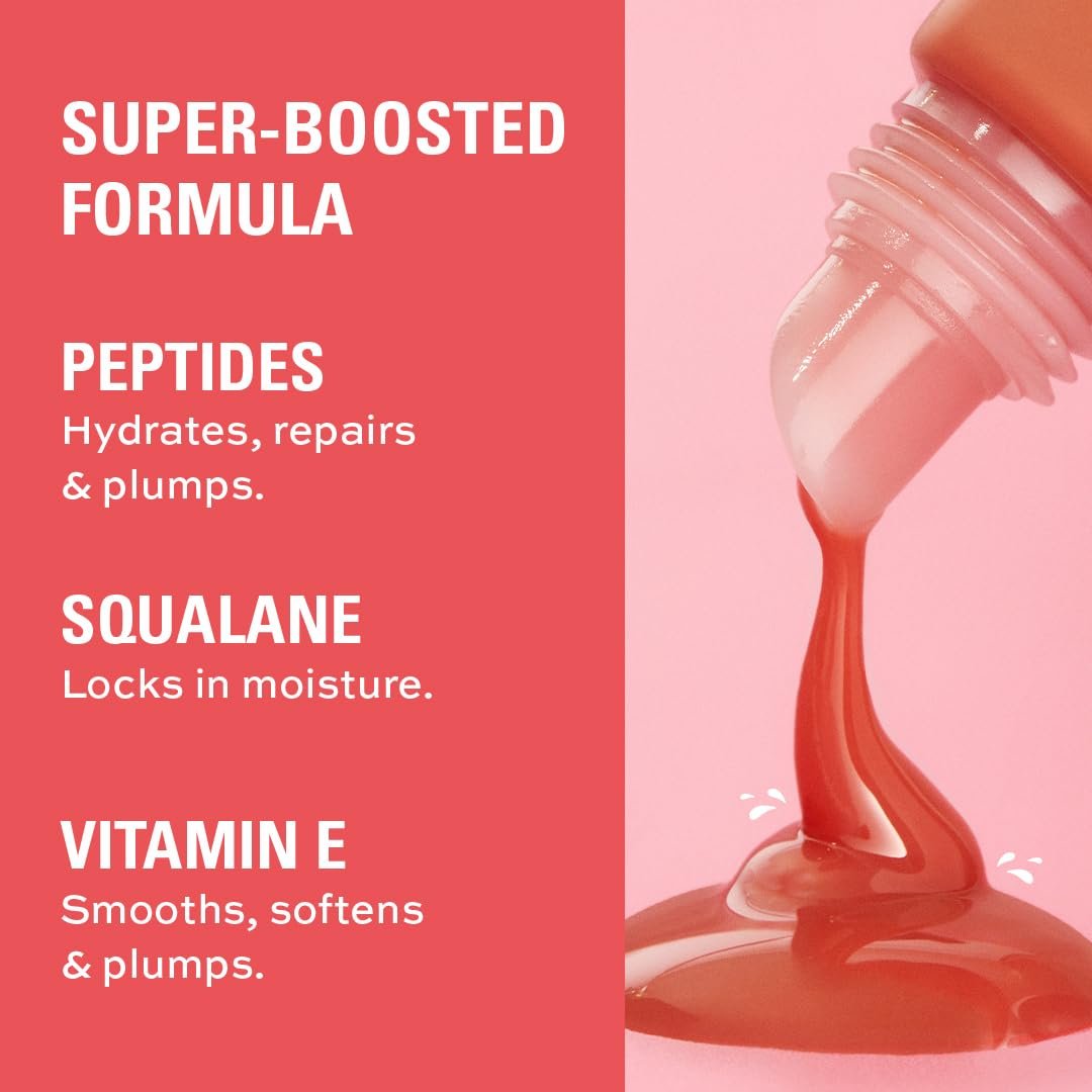 Revolution Juicy Peptide Lip Balm – Pink Strawberry, Hydrating & Nourishing with Peptides, Squalane & Vitamin E, 0.27 fl oz - görsel 9