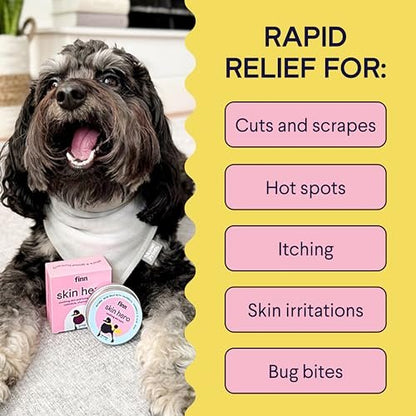 Finn Skin Hero Revitalizing Natural Dog Skin Balm - Soothes, Strengthens & Protects from Hot Spots, Itching and Irritation, 1.75 oz Avelisse