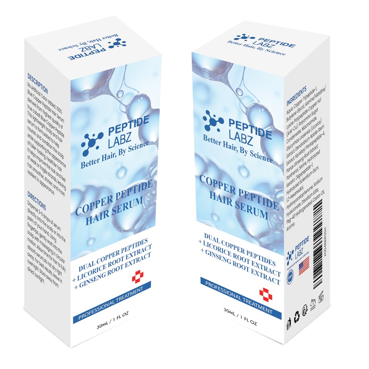 Copper Peptide Hair Serum with Copper Tripeptide-1 & Licorice Root Extract – Dual Peptide Scalp Treatment Avelisse