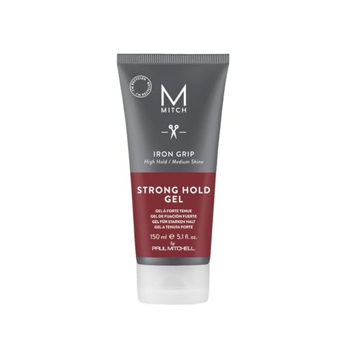 MITCH by Paul Mitchell Iron Grip Strong Hold Gel – High Hold, Medium Shine, 5.1 oz for All Hair Types Avelisse