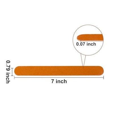 LNAUJS 24 Pack Nail File, Wooden Emery Board Nail File for Natural Nails, Dual Sided Manicure Tool Set, Compact 7 Inches