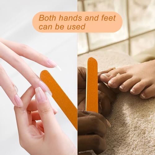 LNAUJS 24 Pack Nail File, Wooden Emery Board Nail File for Natural Nails, Dual Sided Manicure Tool Set, Compact 7 Inches - görsel 10