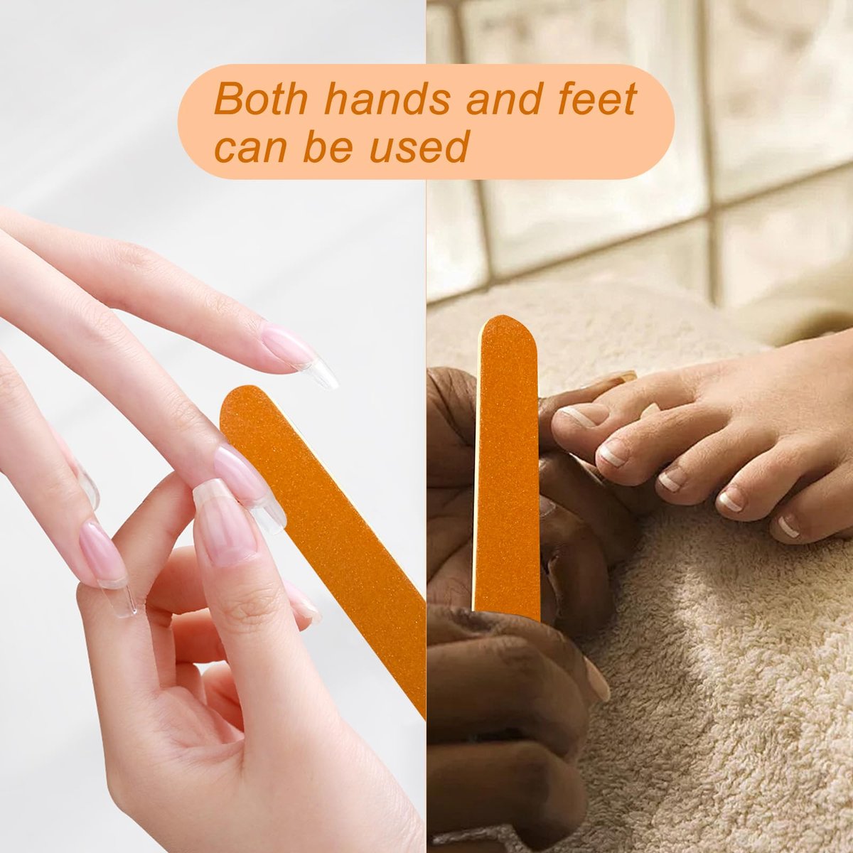 LNAUJS 24 Pack Nail File, Wooden Emery Board Nail File for Natural Nails, Dual Sided Manicure Tool Set, Compact 7 Inches - görsel 9
