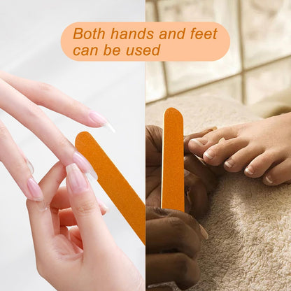 LNAUJS 24 Pack Nail File, Wooden Emery Board Nail File for Natural Nails, Dual Sided Manicure Tool Set, Compact 7 Inches