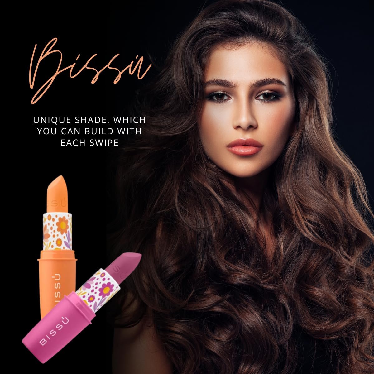 Bissú 7-Piece Magic Lipstick Kit - Shea Butter & Coconut Oil, Buildable Color, Natural Ingredients, Cranberry - görsel 7