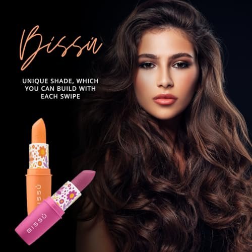 Bissú 7-Piece Magic Lipstick Kit - Shea Butter & Coconut Oil, Buildable Color, Natural Ingredients, Cranberry - görsel 8