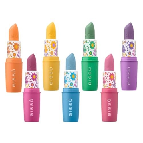 Bissú 7-Piece Magic Lipstick Kit - Shea Butter & Coconut Oil, Buildable Color, Natural Ingredients, Cranberry - görsel 2