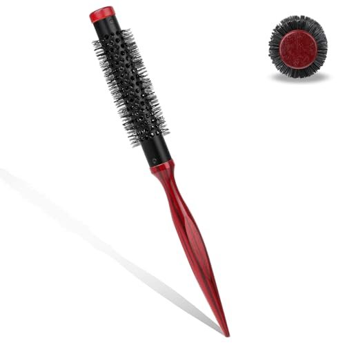 1.2 Inch Small Round Brush for Blow Drying – Mini Quiff Roller Brush with Metal Thermal Barrel & Stiff Nylon Bristles for Short Hair, Bangs, Thin Hair – Salon Blowout Styling Brush for Women - görsel 2