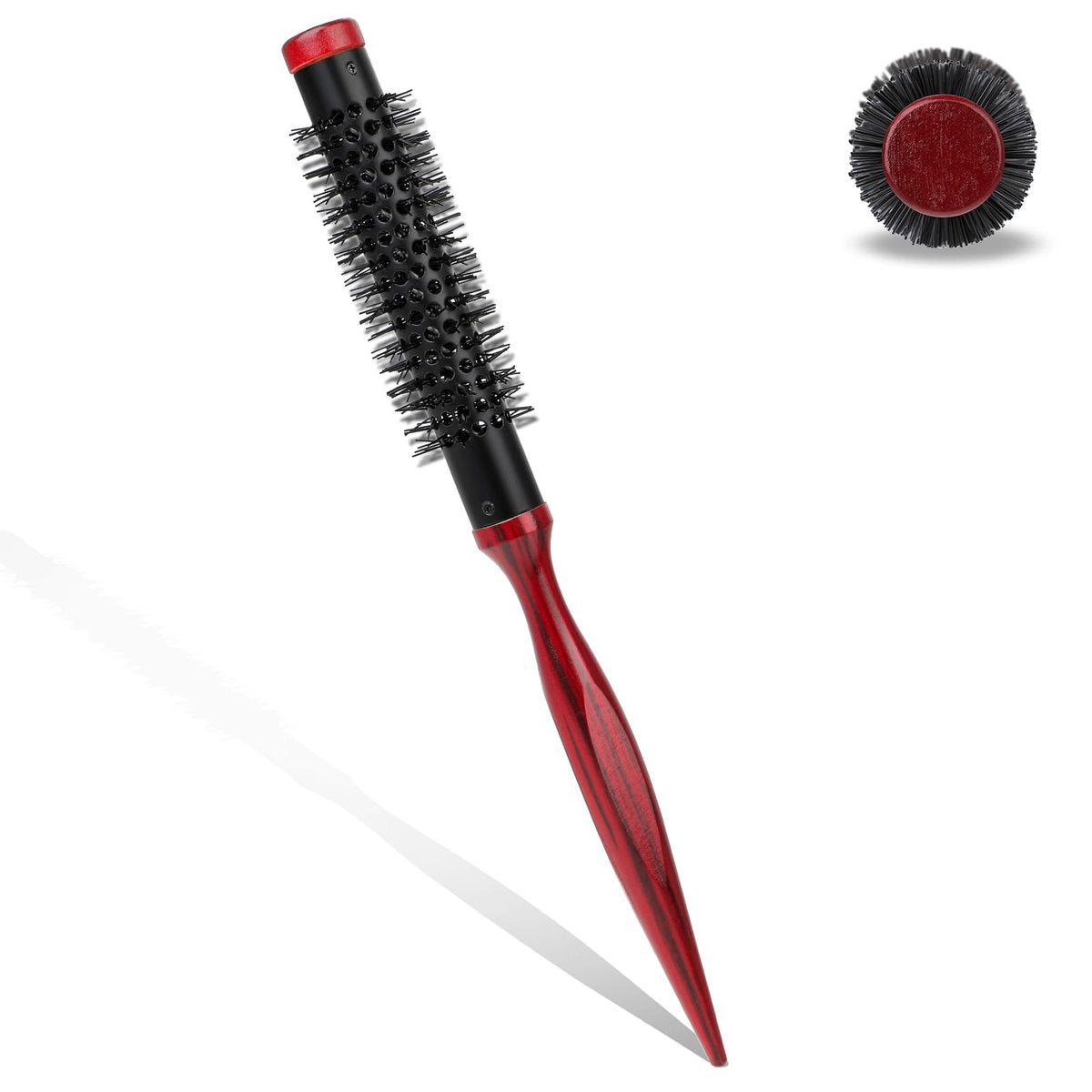 1.2 Inch Small Round Brush for Blow Drying – Mini Quiff Roller Brush with Metal Thermal Barrel & Stiff Nylon Bristles for Short Hair, Bangs, Thin Hair – Salon Blowout Styling Brush for Women - görsel 1