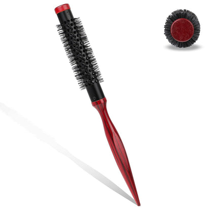 1.2 Inch Small Round Brush for Blow Drying – Mini Quiff Roller Brush with Metal Thermal Barrel & Stiff Nylon Bristles for Short Hair, Bangs, Thin Hair – Salon Blowout Styling Brush for Women