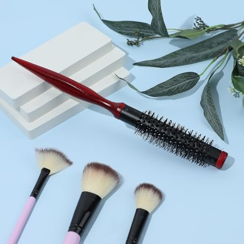 1.2 Inch Small Round Brush for Blow Drying – Mini Quiff Roller Brush with Metal Thermal Barrel & Stiff Nylon Bristles for Short Hair, Bangs, Thin Hair – Salon Blowout Styling Brush for Women - görsel 4