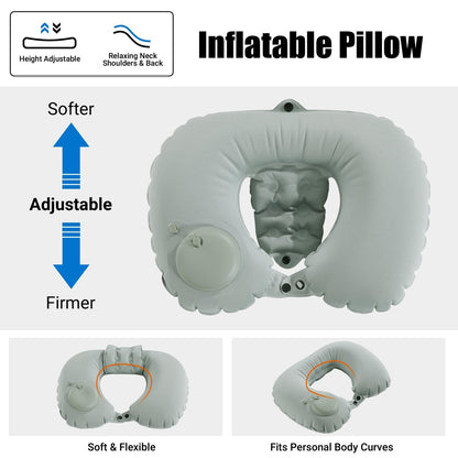 MABOZOO U-Shaped Hot Bathtub Pillow - Inflatable Spa Pillow with Adjustable Button for Neck Support & Leg Pillow for Relaxation Avelisse