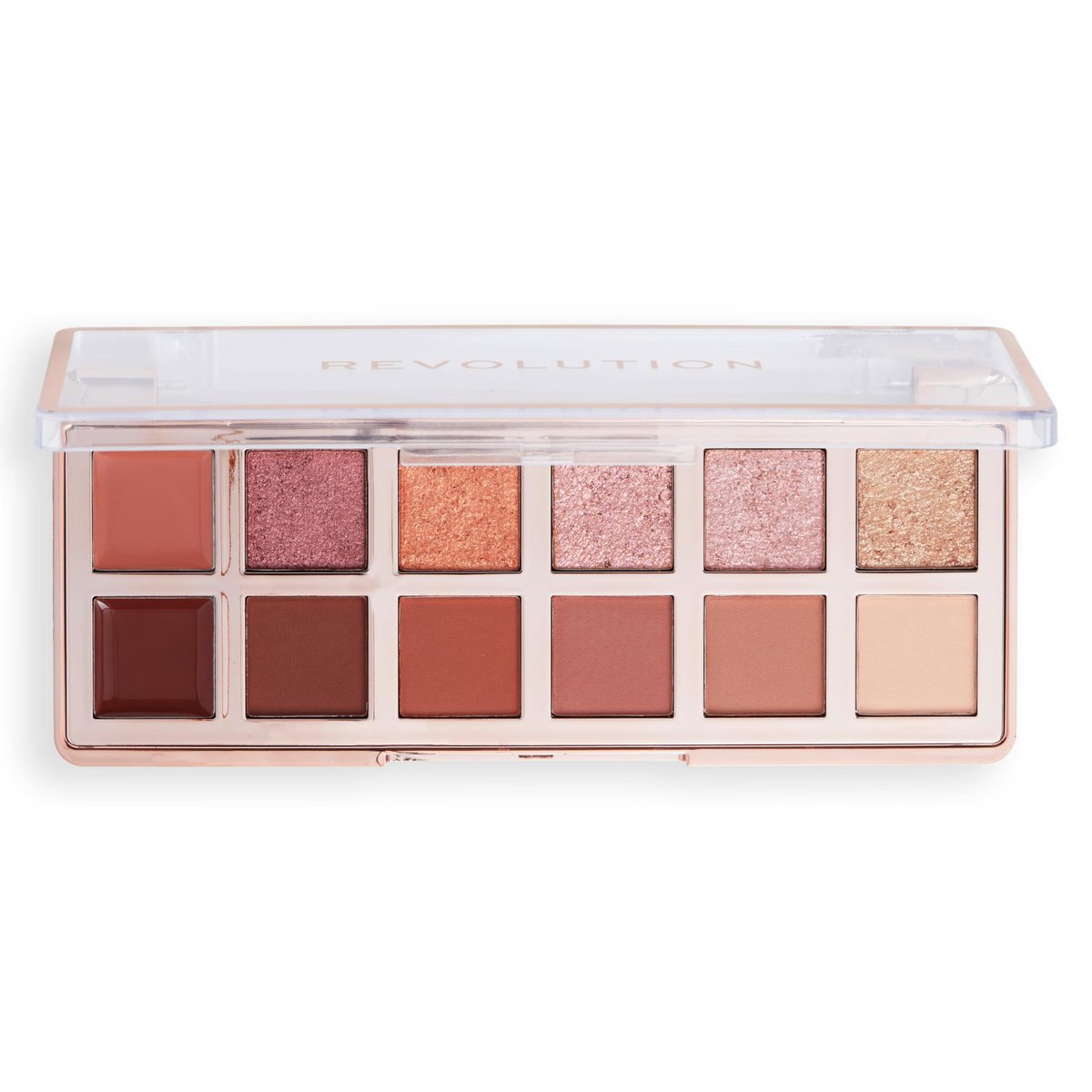 Revolution The True Icon Bronze Palette - 12 Matte & Shimmer Eyeshadows, Long-Lasting & Blendable, Vegan & Cruelty-Free, 3.53 oz Avelisse