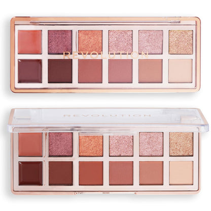 Revolution The True Icon Bronze Palette - 12 Matte & Shimmer Eyeshadows, Long-Lasting & Blendable, Vegan & Cruelty-Free, 3.53 oz Avelisse