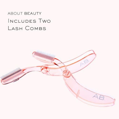 About Beauty Lash Lover Folding Eyelash Comb - 2 Count, Lift, Separate & Define Eyelashes, Prevent Mascara from Clumping, Professional Quality Stainless Steel