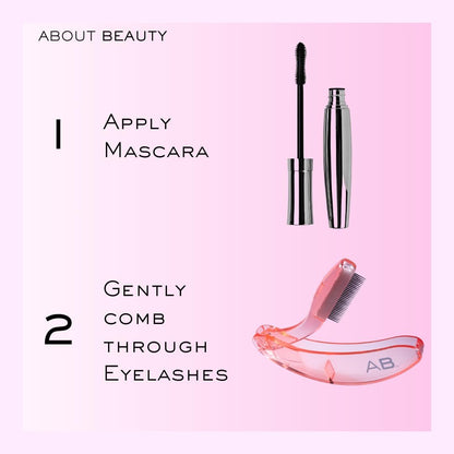 About Beauty Lash Lover Folding Eyelash Comb - 2 Count, Lift, Separate & Define Eyelashes, Prevent Mascara from Clumping, Professional Quality Stainless Steel