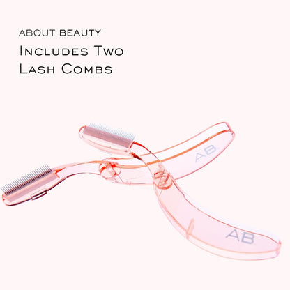 About Beauty Lash Lover Folding Eyelash Comb - 2 Count, Lift, Separate & Define Eyelashes, Prevent Mascara from Clumping, Professional Quality Stainless Steel