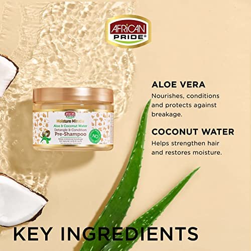 African Pride Moisture Miracle 3-in-1 Set for Natural Coils & Curls - Sulfate Free, Color Safe, 16 oz Avelisse